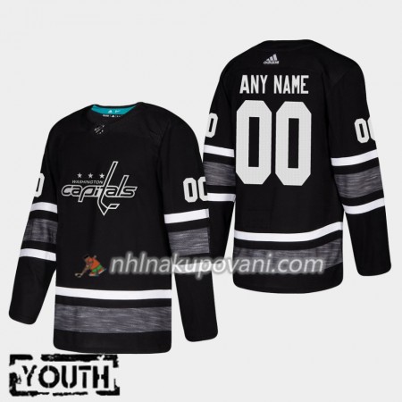 Washington Capitals Dresy Personalizované Černá 2019 NHL All-Star Adidas Authentic - Dětské